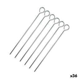Barbecuespiesset Wooow Metaal 6 Onderdelen 20 cm (36 Stuks)