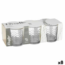 Glazenset Golven Transparant Glas 265 ml (8 Stuks)