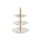 Fruitschaal DKD Home Decor Wit Natuurlijk Bamboe Porselein 25 x 25 x 34 cm