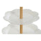 Fruitschaal DKD Home Decor Wit Natuurlijk Bamboe Porselein 25 x 25 x 34 cm