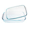 Set met ovenschalen Ô Cuisine 334SA05 Transparant Glas (2 pcs)