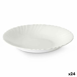 Diep bord Wit Glas 21,5 x 3 x 21,5 cm (24 Stuks)