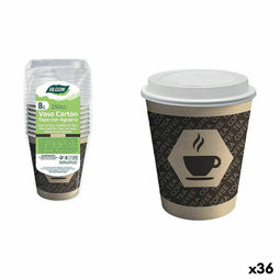 Glazenset Algon Karton Koffie 8 Onderdelen 250 ml (36 Stuks)