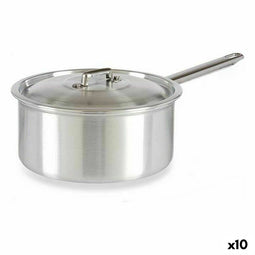 Sauspan met deksel Zilverkleurig Aluminium 3 L 22 x 12 x 38 cm (10 Stuks)