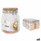 Blik Borgonovo Primizie Hermetisch afgesloten Bamboe 1L 10,5 x 10,5 x 15,5 cm (6 Stuks)