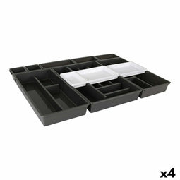 Bestekorganizer Tontarelli Bella Zwart 10 Onderdelen 70 x 49,2 x 6,7 cm (4 Stuks)