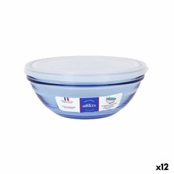 Kom Duralex Marine Blauw 17 cm Met deksel (12 Stuks)