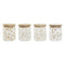 Tin DKD Home Decor Bamboe Borosilicaatglas Shabby Chic 700 ml 10 x 10 x 12,5 cm (4 Stuks)