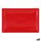 Serveerschaal La Mediterránea Ming II Rood Rechthoekig 34 x 22 x 2,5 cm (6 Stuks) (34 x 22 x 2,5 cm)