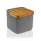 Zoutvaatje met deksel (11,5 x 11,5 x 11,5 cm) Kleur Wit