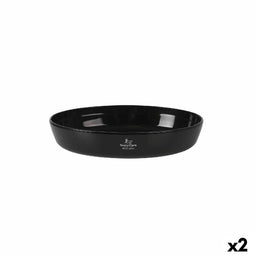 Ovenschaal Santa Clara Siliconen Borosilicaatglas Ovalen 30 x 21 x 6,5 cm (2 Stuks)