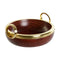 Saladekom Home ESPRIT Bruin Gouden Aluminium Acacia 28 x 26 x 12 cm