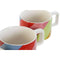 Set van koffiekopjes DKD Home Decor Wit Multicolour Lichtbruin Metaal Bamboe 260 ml