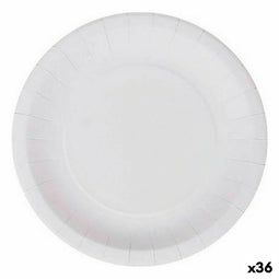 Bordenset Algon Wegwerp Karton Wit 25 Onderdelen 20 cm (36 Stuks)