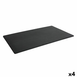 Dienblad Inde Africa Zwart Melamine 50 x 30 x 0,7 cm (4 Stuks)
