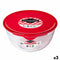 Ronde Lunchtrommel met Deksel Ô Cuisine Prep&store Ocu Rood 2 L 22 x 22 x 11 cm Glas (3 Stuks)