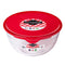 Ronde Lunchtrommel met Deksel Ô Cuisine Prep&store Ocu Rood 2 L 22 x 22 x 11 cm Glas (3 Stuks)