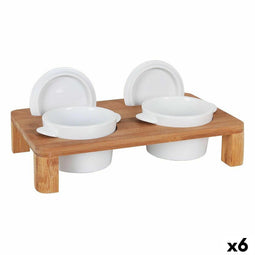Houder Inde Sauspan x 2 Bamboe Porselein 29 x 18 x 6 cm (6 Stuks)