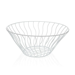 Fruitschaal Versa Wit Metaal Keramisch Staal 28 x 11,5 x 28 cm