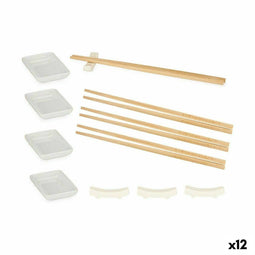 Sushi-set Wit Keramisch (12 Stuks)