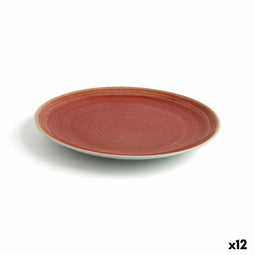 Eetbord Ariane Terra Rood Keramisch Ø 21 cm (12 Stuks)