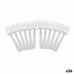 Set van opnieuw te gebruiken vorken Algon Transparant Plastic 36 Stuks
