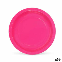 Bordenset Algon Wegwerp Karton Fuchsia 20 x 20 x 1,5 cm (36 Stuks)