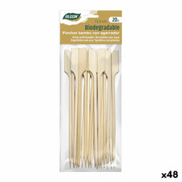 Bamboestokken Algon 13,5 cm Set 20 Onderdelen (48 Stuks)