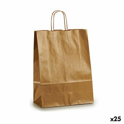 Papieren Zak Gouden (32 X 12 X 50 cm) (25 Stuks)