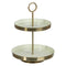 Snackdienblad 30 x 30 x 40,5 cm Gouden Groen Ijzer