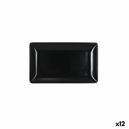Snackdienblad La Mediterránea Donker grijs 25 x 15 x 2 cm (12 Stuks)