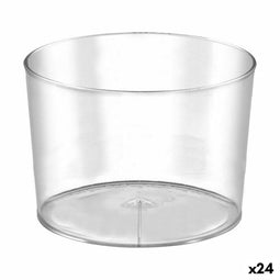 Set van herbruikbare glazen Algon 230 ml Plastic 5 Onderdelen (24 Stuks)