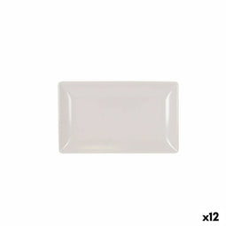Snackdienblad La Mediterránea Wit 25 x 15 x 2 cm (12 Stuks)