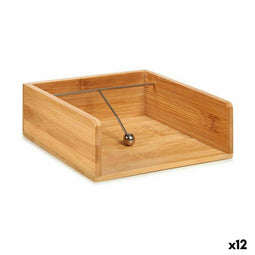 Servethouder Bruin Bamboe 18,2 x 7 x 21,6 cm (12 Stuks)