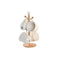 Set van 4 mokken DKD Home Decor Natuurlijk Porselein Wit 350 ml