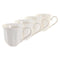 Set van 4 mokken DKD Home Decor Natuurlijk Porselein Wit 350 ml