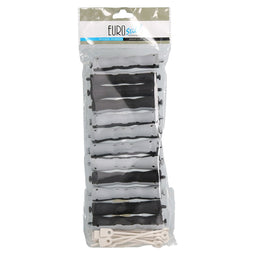 Bigudis Eurostil 12 Stuks Wit Zwart