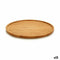 Snackdienblad Rond Bruin Bamboe 30 x 1,5 x 30 cm (12 Stuks)