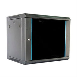 Wandrek Rack 2LAN 9U Zwart