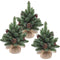 Black Box artificial Christmas tree with jute derby - 30 x 20 cm - GREEN