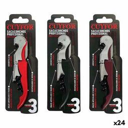 Kurkentrekker met loodsnijder en flessenopener Cuyfor 8423607130017 12,5 x 2,5 cm (24 Stuks) (12,...