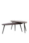Light&living Salontafel S/2 84x39x34+84x39x39 cm VIEJO hout bruin+zwart