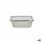Set Keukenservies Wegwerpbaar Met deksel Aluminium 14,5 x 7,5 x 12,5 cm (12 Stuks)