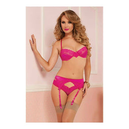 Ondergoed Set Seven Til Midnight Koraal (3 pcs) Maat S