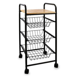 Groentetrolley Quid Square Metaal (34 x 34 x 76 cm)