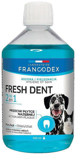 FRANCODEX Fresh dent mondhygiëne vloeistof - honden/katten formule - 500ml