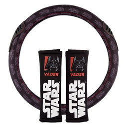 Stuurhoes + kussentjes voor veiligheidsgordel Star Wars Darth Vader Universeel Zwart 3 Onderdelen