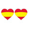 Stickers Vlag Spanje (2 uds) Hart