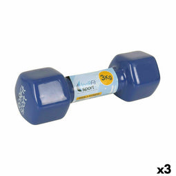 Dumbbells LongFit Sport Longfit sport 3 Kg Blauw 3 Stuks
