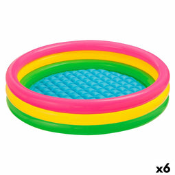 Opblaasbaar Kinderzwembad Intex Sunset Ringen 131 L 114 x 25 x 114 cm (6 Stuks)